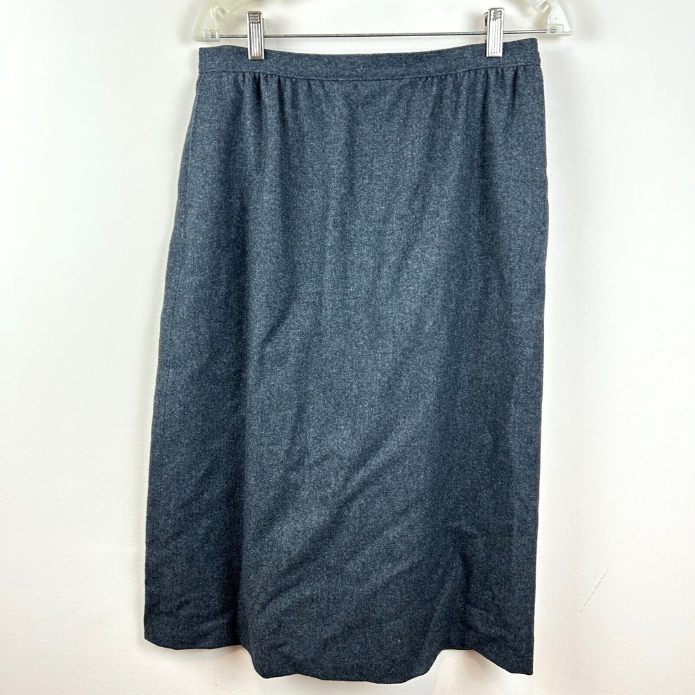 Pendleton Vintage Classic Wool Dark Gray A LineSkirt Size M Vintage 14